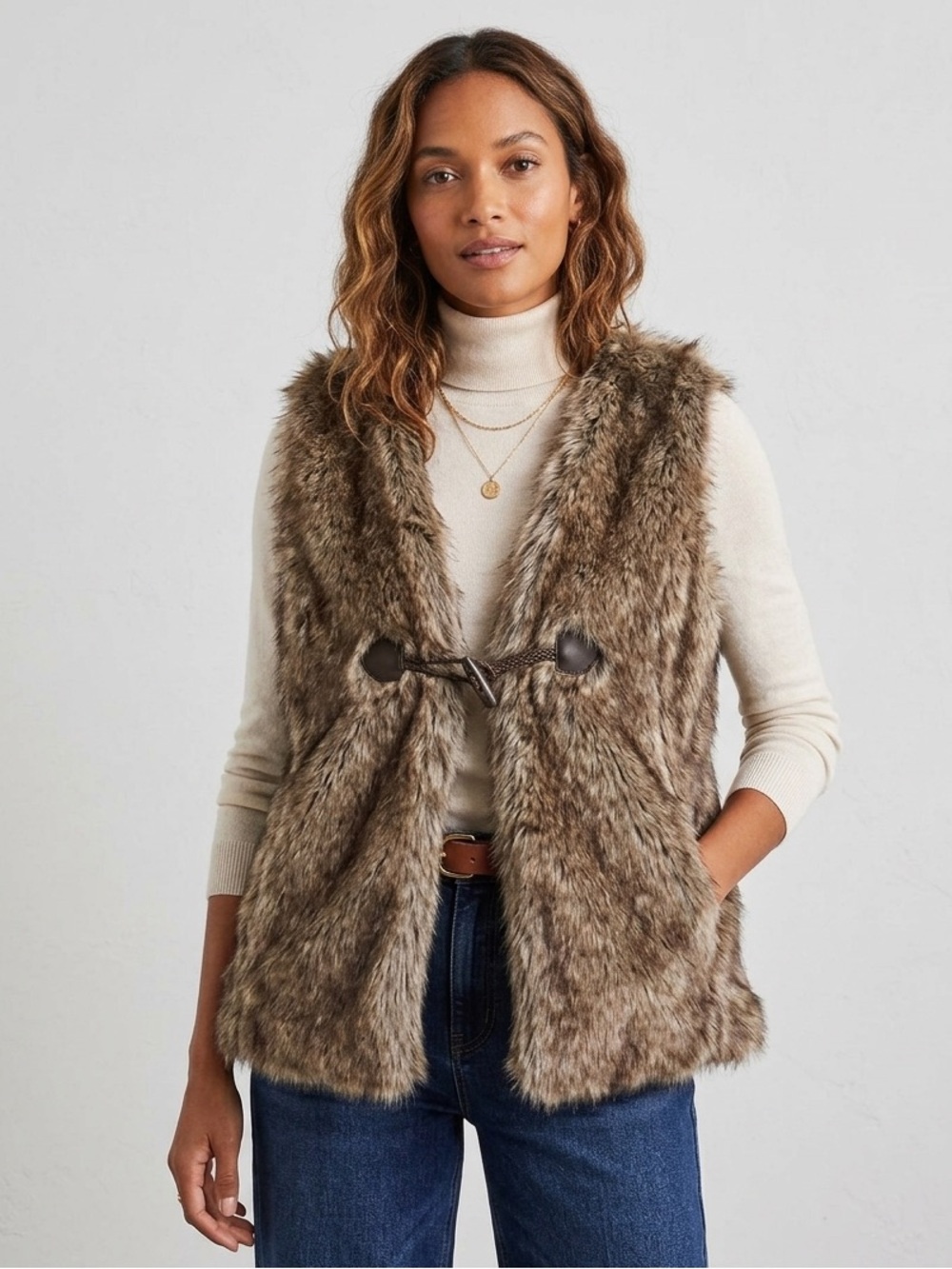 Boden Women’s Faux Fur Soft Vest